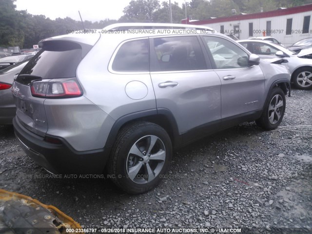 1C4PJMDX5KD103503 - 2019 JEEP CHEROKEE LIMITED GRAY photo 4