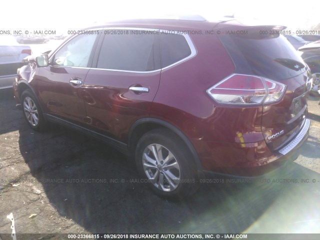 5N1AT2MT7GC734392 - 2016 NISSAN ROGUE S/SL/SV RED photo 3