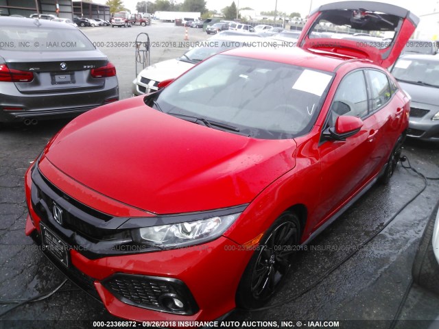 SHHFK7H4XHU232055 - 2017 HONDA CIVIC SPORT 红色 照片 2