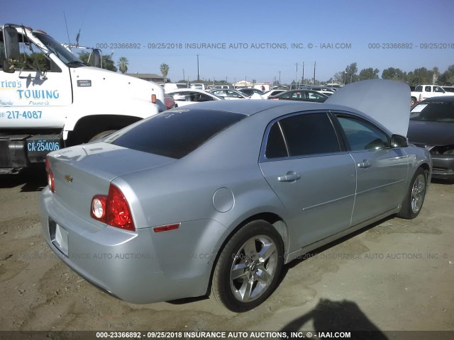 1G1ZC5EB0AF211535 - 2010 CHEVROLET MALIBU 1LT ვერცხლისფერი ფოტო 4