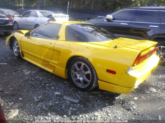 JH4NA1182TT000032 - 1996 ACURA NSX T YELLOW photo 3