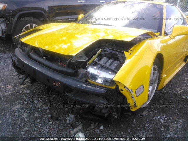 JH4NA1182TT000032 - 1996 ACURA NSX T YELLOW photo 6