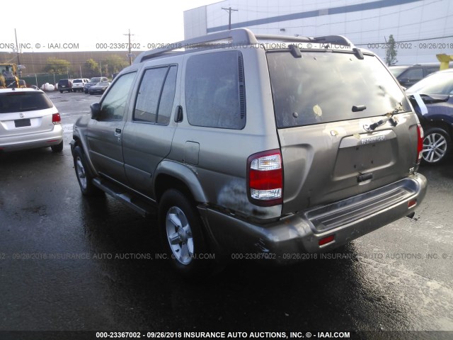 JN8DR09YX3W815411 - 2003 NISSAN PATHFINDER LE/SE GRAY photo 3