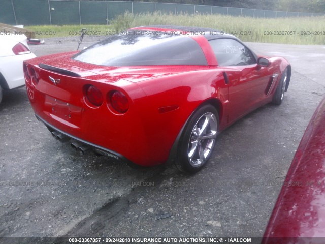 1G1YW2DW9B5106585 - 2011 CHEVROLET CORVETTE GRAND SPORT RED photo 4