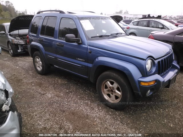 1J4GL58K14W105216 - 2004 JEEP LIBERTY LIMITED BLUE photo 1