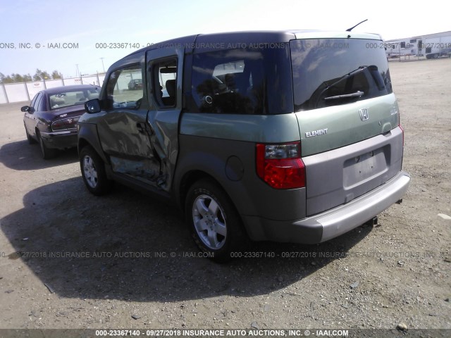 5J6YH28584L020602 - 2004 HONDA ELEMENT EX GREEN photo 3