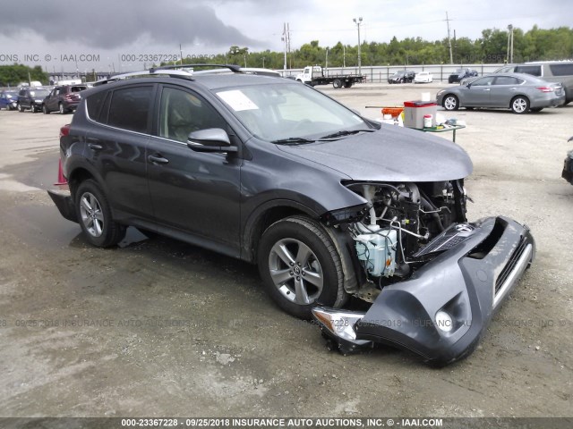 JTMRFREV3FJ034919 - 2015 TOYOTA RAV4 XLE GRAY photo 1