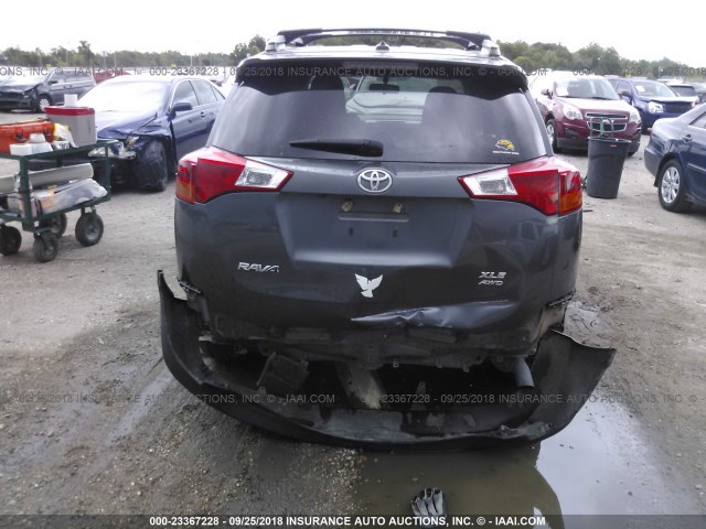 JTMRFREV3FJ034919 - 2015 TOYOTA RAV4 XLE GRAY photo 6