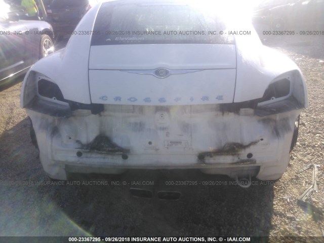 1C3AN69L14X009393 - 2004 CHRYSLER CROSSFIRE LIMITED WHITE photo 6