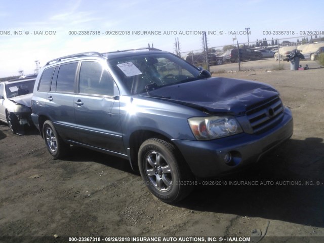 JTEEP21A450096075 - 2005 TOYOTA HIGHLANDER LIMITED BLUE photo 1