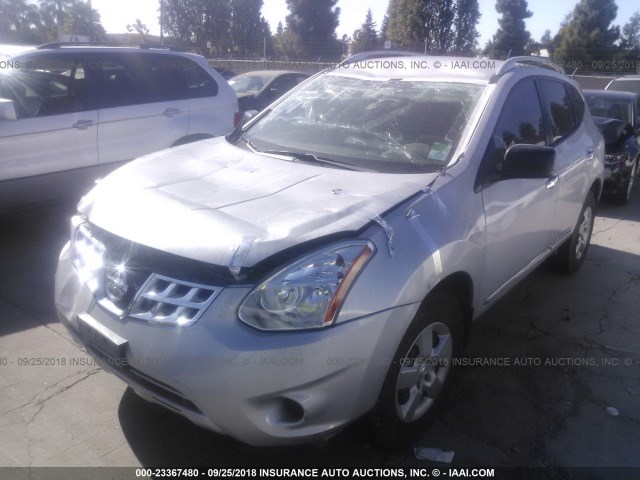 JN8AS5MTXFW652165 - 2015 NISSAN ROGUE SELECT S SILVER photo 2