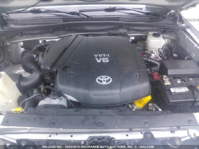 3TMLU4EN6BM057686 - 2011 TOYOTA TACOMA DOUBLE CAB 银色 照片 10