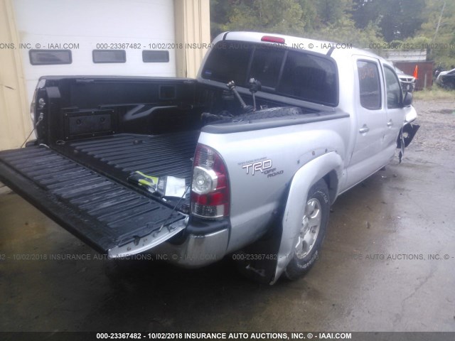 3TMLU4EN6BM057686 - 2011 TOYOTA TACOMA DOUBLE CAB 银色 照片 4