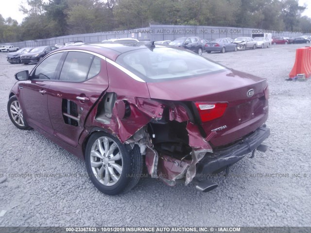 5XXGN4A71FG423454 - 2015 KIA OPTIMA RED photo 6