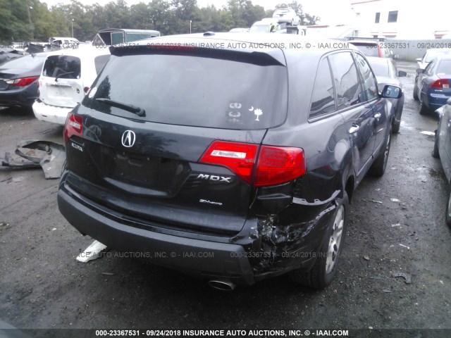2HNYD283X8H506020 - 2008 ACURA MDX TECHNOLOGY BLACK photo 4