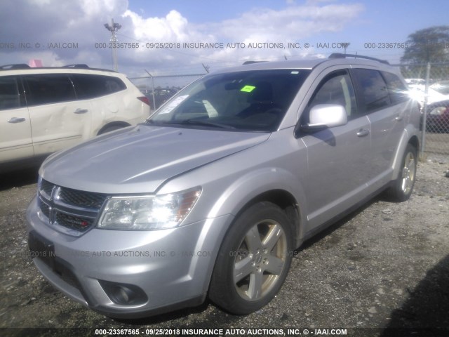 3C4PDDBG8CT305435 - 2012 DODGE JOURNEY SXT SILVER photo 2