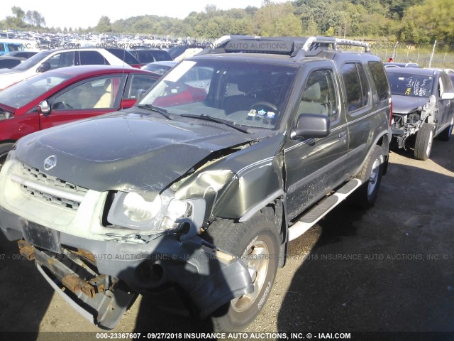 5N1ED28YX3C696669 - 2003 NISSAN XTERRA XE/SE GREEN photo 2