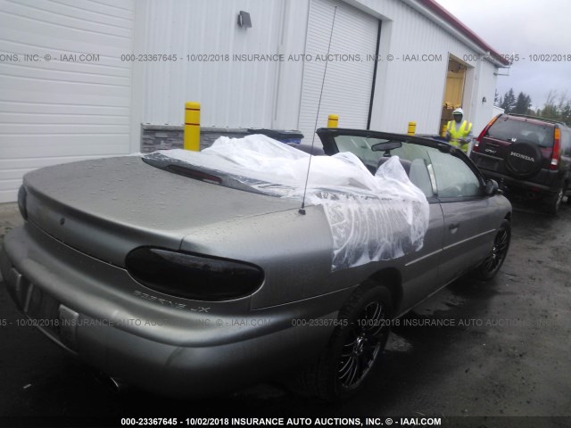 3C3EL45H4WT289256 - 1998 CHRYSLER SEBRING JX GRAY photo 4