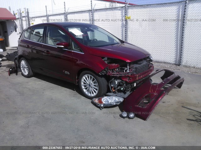 1FADP5CU0EL517545 - 2014 FORD C-MAX PREMIUM MAROON photo 1