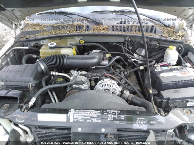 1J8GL38KX4W115438 - 2004 JEEP LIBERTY RENEGADE 银色 照片 10