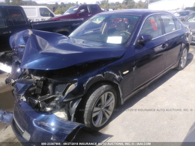 WBANV13599C155322 - 2009 BMW 528 XI BLUE photo 2