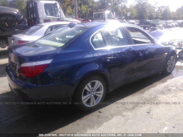 WBANV13599C155322 - 2009 BMW 528 XI BLUE photo 4