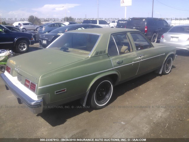 1X69D9T130340 - 1979 CHEVROLET NOVA GREEN photo 4