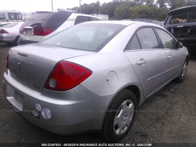 1G2ZF58B874162569 - 2007 PONTIAC G6 VALUE LEADER/BASE SILVER photo 4