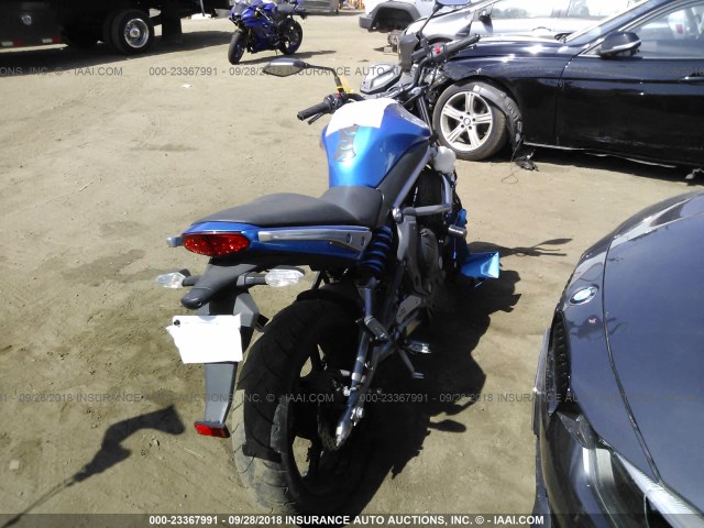 JKAEREC199DA29898 - 2009 KAWASAKI ER650 C BLUE photo 4