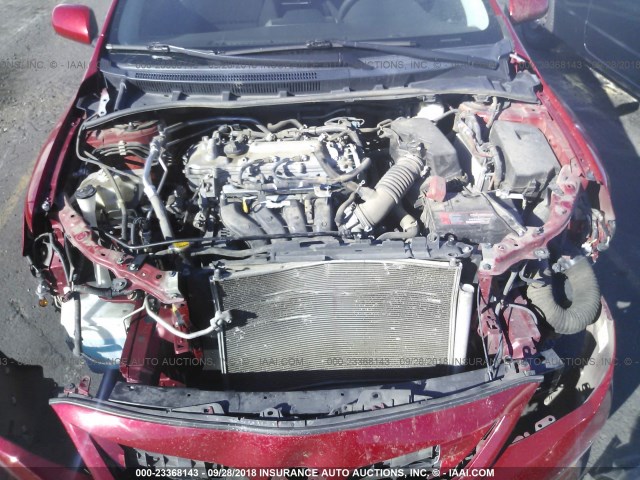 2T1BU4EE8DC075789 - 2013 TOYOTA COROLLA S/LE RED photo 10