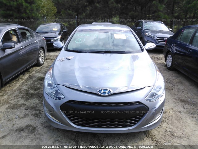 KMHEC4A41FA131104 - 2015 HYUNDAI SONATA HYBRID/LIMITED SILVER photo 6