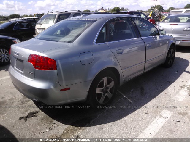 WAUAF78E36A227047 - 2006 AUDI A4 2/TURBO SILVER photo 4