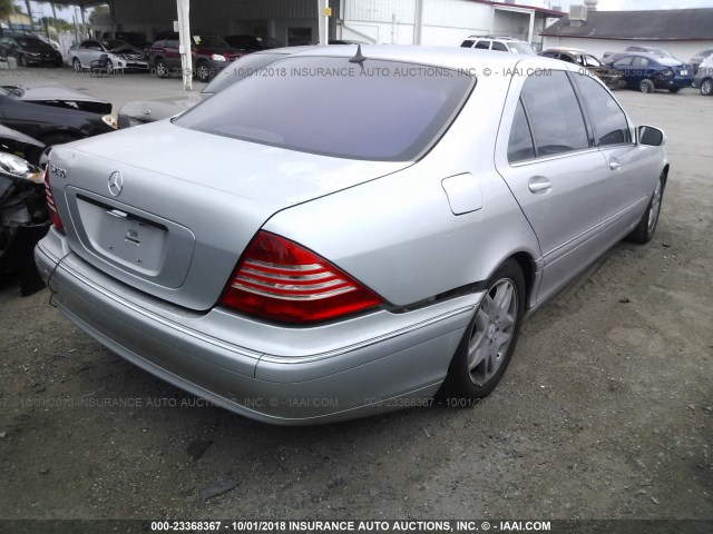 WDBNG70JX3A349747 - 2003 MERCEDES-BENZ S 430 SILVER photo 4