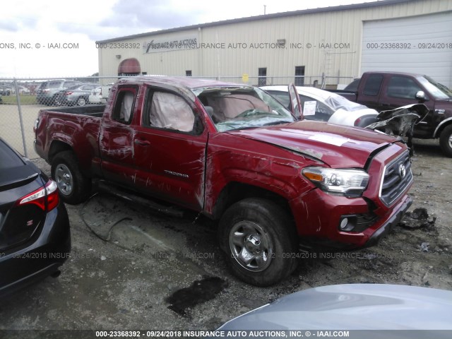 5TFRX5GN4GX073536 - 2016 TOYOTA TACOMA ACCESS CAB/SR/SR5 წითელი ფოტო 1