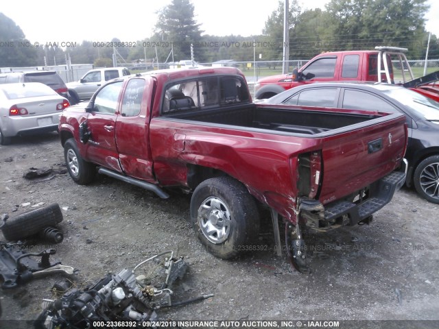 5TFRX5GN4GX073536 - 2016 TOYOTA TACOMA ACCESS CAB/SR/SR5 წითელი ფოტო 3