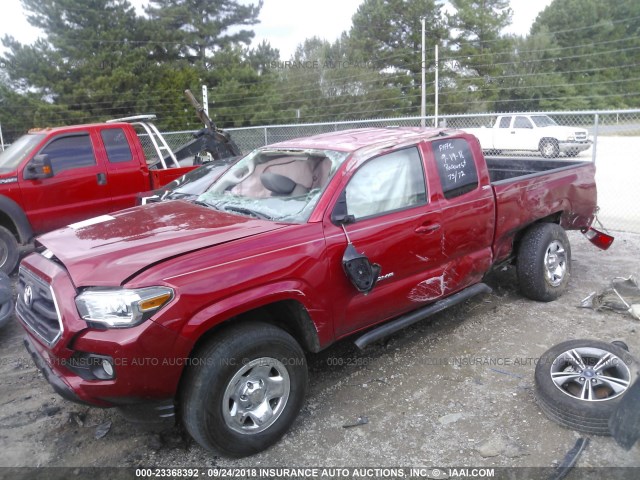 5TFRX5GN4GX073536 - 2016 TOYOTA TACOMA ACCESS CAB/SR/SR5 წითელი ფოტო 6