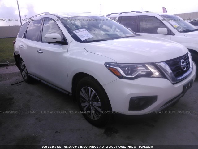 5N1DR2MN1HC646419 - 2017 NISSAN PATHFINDER S/SV/SL/PLATINUM WHITE photo 1