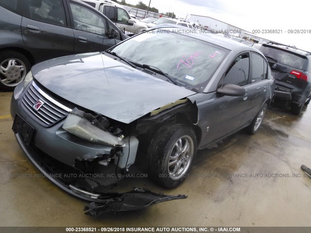 1G8AL55F36Z103613 - 2006 SATURN ION LEVEL 3 GRAY photo 2