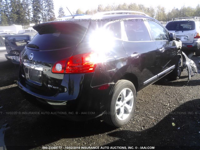 JN8AS5MV0BW672288 - 2011 NISSAN ROGUE S/SV/KROM BLACK photo 4