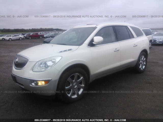 5GAEV23D49J197541 - 2009 BUICK ENCLAVE CXL WHITE photo 2