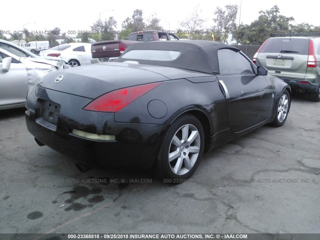 JN1AZ36A74T013167 - 2004 NISSAN 350Z ROADSTER BLACK photo 4