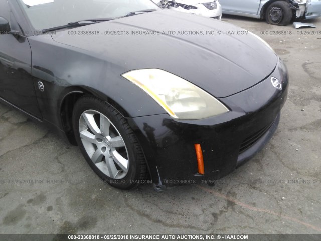 JN1AZ36A74T013167 - 2004 NISSAN 350Z ROADSTER BLACK photo 6