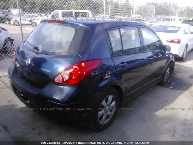 3N1BC13E17L351920 - 2007 NISSAN VERSA S/SL BLUE photo 4