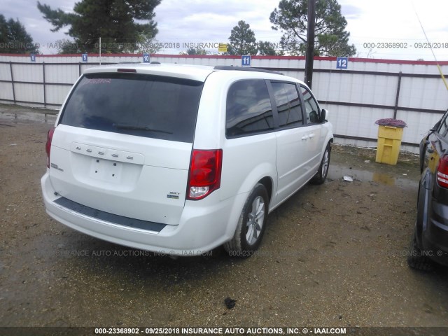 2C4RDGCG9GR385023 - 2016 DODGE GRAND CARAVAN SXT WHITE photo 4