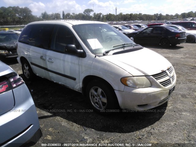 1D4GP45R66B642814 - 2006 DODGE CARAVAN SXT WHITE photo 1