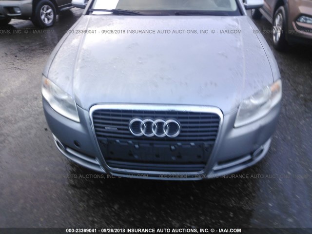 WAUDF78E67A109458 - 2007 AUDI A4 2.0T QUATTRO SILVER photo 6