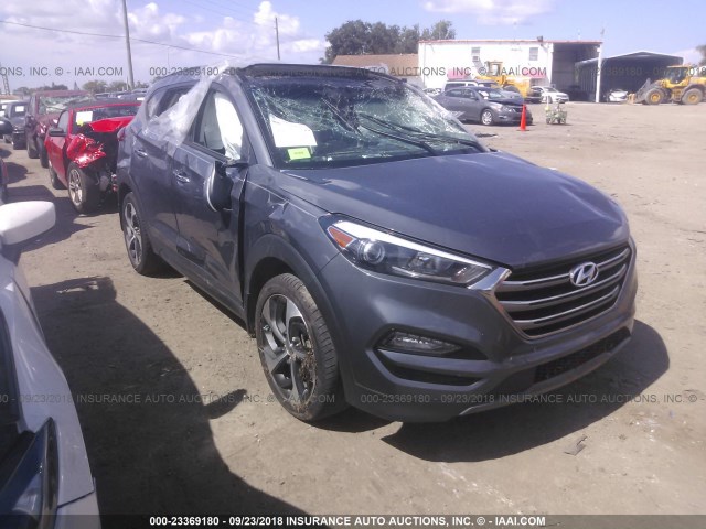 KM8J33A24GU153587 - 2016 HYUNDAI TUCSON LIMITED/SPORT AND ECO/SE GRAY photo 1