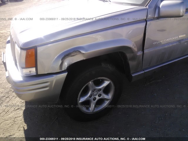 1J4GZ88Z2WC152174 - 1998 JEEP GRAND CHEROKEE LIMITED 5.9L SILVER photo 6