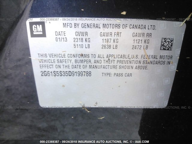 2G61S5S35D9199788 - 2013 CADILLAC XTS PREMIUM COLLECTION Dunkelblau Foto 9