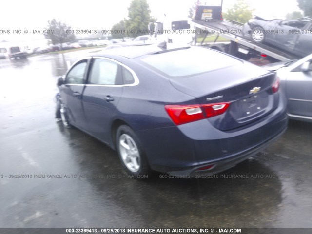 1G1ZB5ST3JF116614 - 2018 CHEVROLET MALIBU LS Mavi foto 3